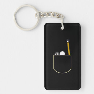Billiards Cue In The Pocket Billiard Pool Player Key Ring