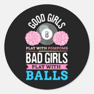 Billiards Cue Sport Game Pool Balls Billiard Classic Round Sticker