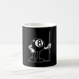 Billiards Cue Sports 8-Ball vintage Cartoon Coffee Mug