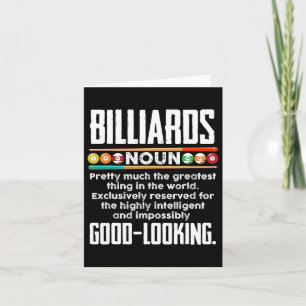 Billiards Definition - Funny Billiard 8 Ball Pool Card