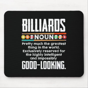 Billiards Definition - Funny Billiard 8 Ball Pool Mouse Mat