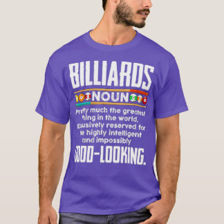 Billiards Definition  Funny Billiard 8 Ball Pool T-Shirt