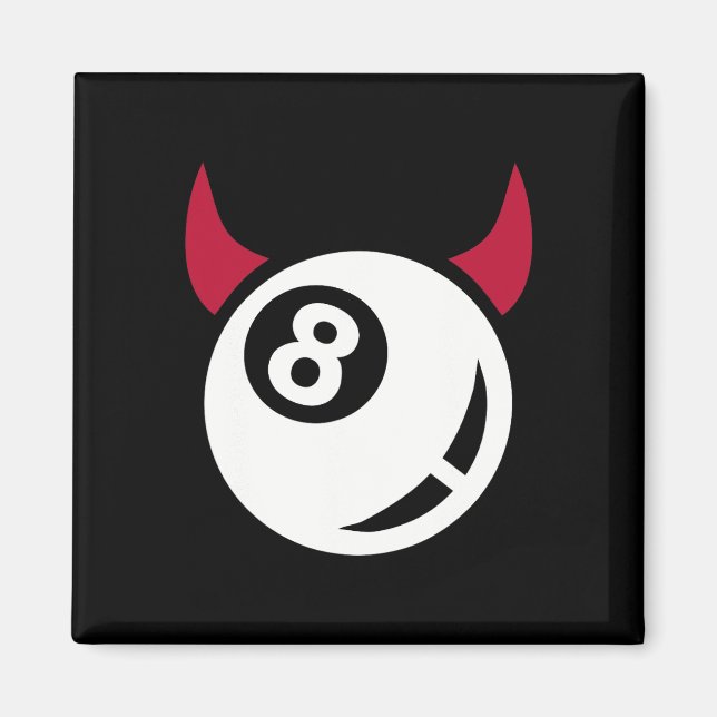 Billiards Devil  Magnet (Front)