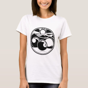Billiards Drawing Pool Player T-Shirt