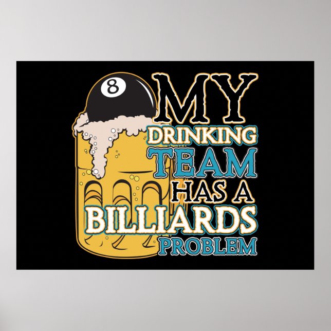 Billiards Drinking Team Poster (Front)