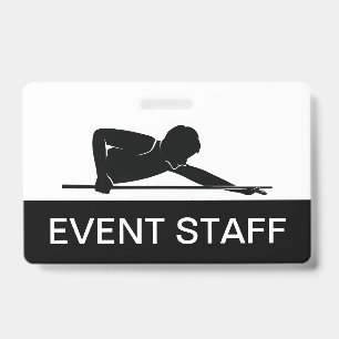 Billiards Event Staff Budget Event Badges ID Badge