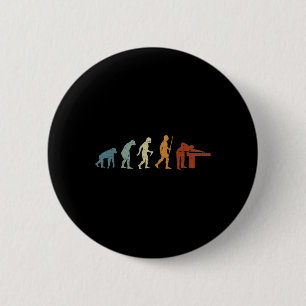 Billiards Evolution Billiard Player Retro Vintage 6 Cm Round Badge