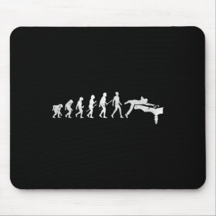 Billiards Evolution Of Human Snooker Pool Cue Stic Mouse Mat