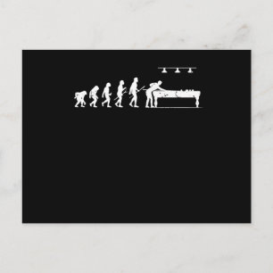 Billiards Evolution of Man Pool Billiards Game Postcard