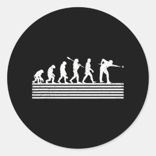 Billiards Evolution Snooker Pool Chalk Billiard Classic Round Sticker