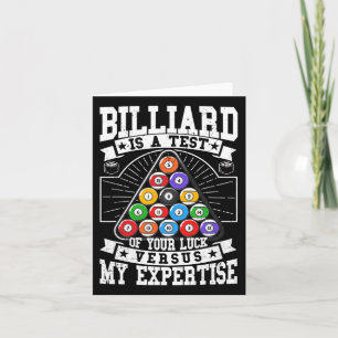 Billiards Expertise 8 Ball Men Women. Funny Pool B Card