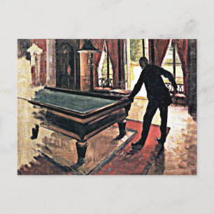 Billiards, famous painting postcard