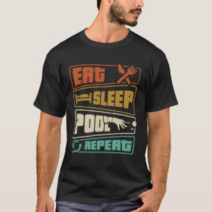 Billiards for Women Long Pool for Men Retro T-Shirt