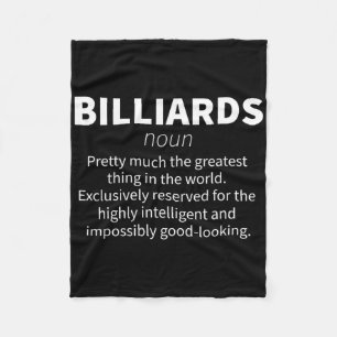 Billiards Funny Definition Pool Snooker Player Gif Fleece Blanket