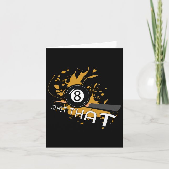 Billiards Gifts - Id Hit That  Card (Front)