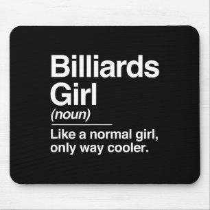 Billiards Girl Definition Normal Only Cooler Cue S Mouse Mat