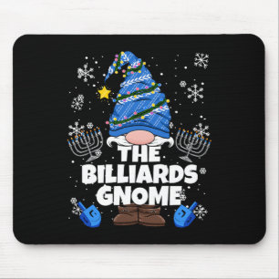 Billiards Gnome Funny Jewish Hanukkah Gnome Billia Mouse Mat