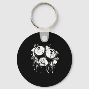 Billiards Graffiti Indoor Sports Key Ring
