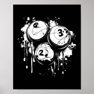 Billiards Graffiti Indoor Sports Poster
