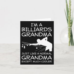 Billiards Grandma Grandmother Cool - Im A Billards Card