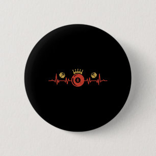 Billiards Heartbeat 8 Ball Pool Player Billiard Sh 6 Cm Round Badge