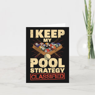 Billiards I Keep My Pool Strategy Clified Retro 8  Card