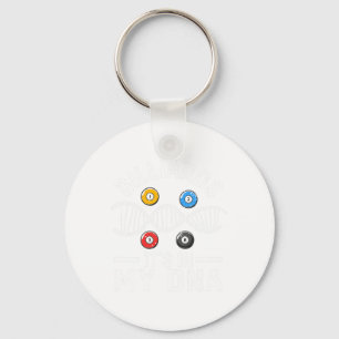 Billiards Its In My Dna Funny Pool Billiard Player Key Ring