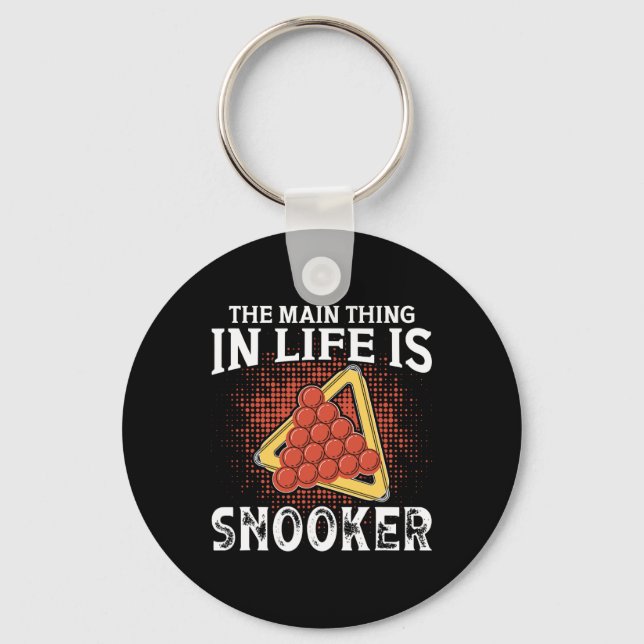 Billiards Jerseys For Men Main Thing In Life Snook Key Ring (Front)