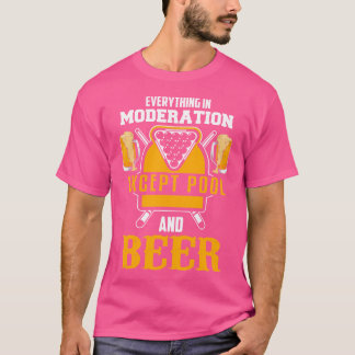 Billiards Joke Beer Lover Billiards Pool Player T-Shirt