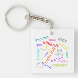 Billiards Keychain
