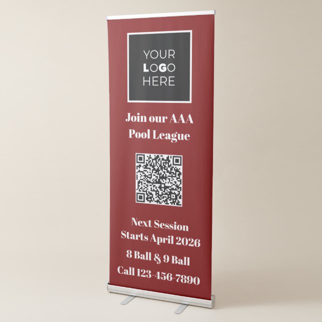 Billiards League Promotional Vertical Banner  (3/4)
