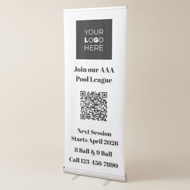 Billiards League Promotional Vertical Banner  (3/4)