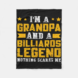 Billiards Legend Grandpa Fleece Blanket