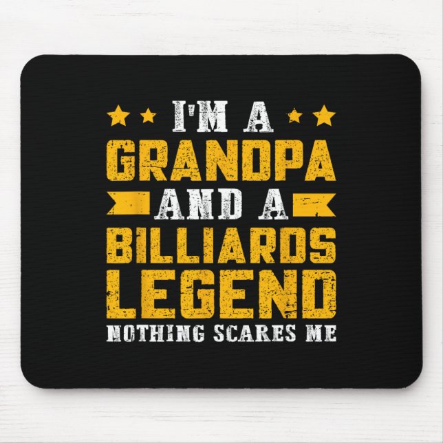 Billiards Legend Grandpa  Mouse Mat (Front)
