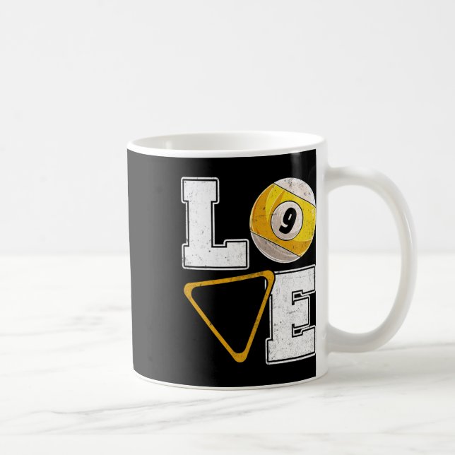 Billiards Love Pool Player Billiards Lover  Coffee Mug (Right)