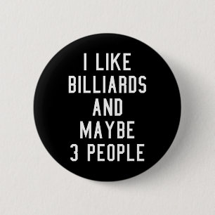 Billiards Lover Vintage Inspired Pool Hall Aesthet 6 Cm Round Badge