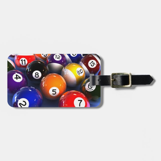 Billiards Luggage Tag (Front Horizontal)