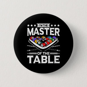 Billiards Master Of The Table 8 Ball Men Women Poo 6 Cm Round Badge