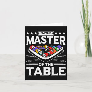 Billiards Master Of The Table 8 Ball Men Women Poo Card