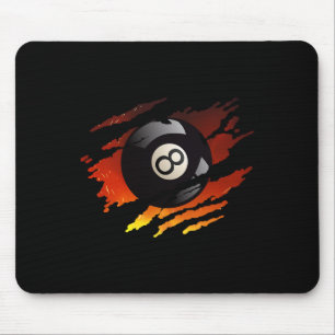 Billiards Men 8 Ball Pool Pool League Snooker Eigh Mouse Mat