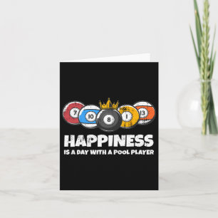 Billiards Or Billard Pool Player Happiness Funny B Card
