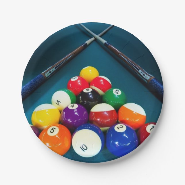 Billiards Paper Plates (Front)