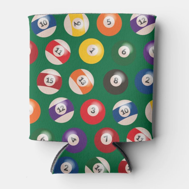 Billiards Pattern Can Cooler (Front)