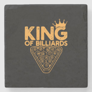 Billiards Player King Of Billiards Stone Coaster