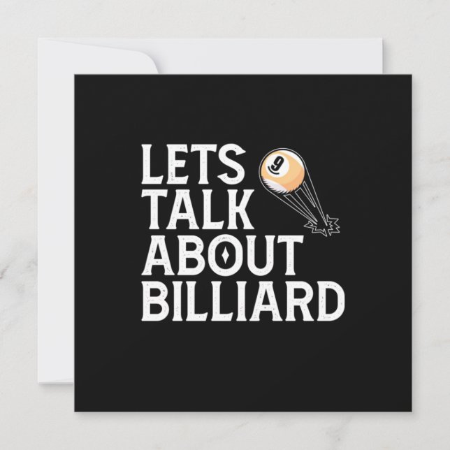 Billiards Player | Lets Talk About Billiard Invitation (Front)
