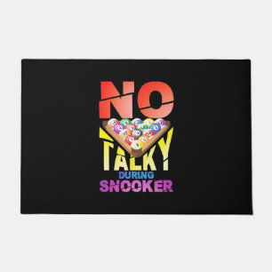 Billiards Player No Talky During Snooker Doormat
