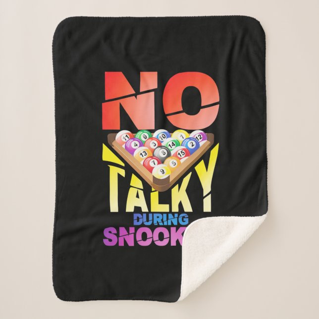 Billiards Player | No Talky During Snooker Sherpa Blanket (Front)