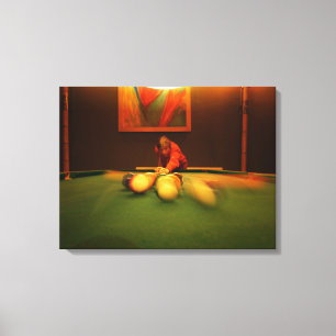 Billiards Player Perspective Canvas Print