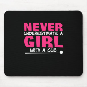 Billiards Player Pool Billiards Girl With A Cue Mouse Mat