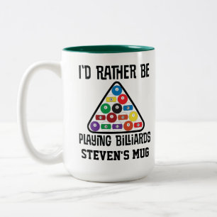 Billiards Player Pool Game Two-Tone Coffee Mug